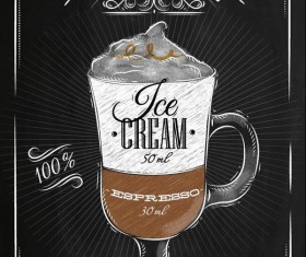 Hand drawn drink poster template vector 02