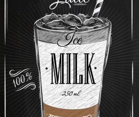 Hand drawn drink poster template vector 04