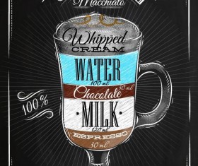 Hand drawn drink poster template vector 07 free download
