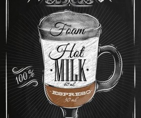 Hand drawn drink poster template vector 07