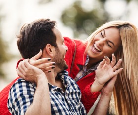 Happy Lover to meet Stock Photo