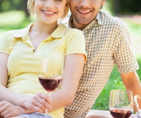 Happy Lovers outing Stock Photo