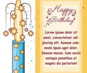 Happy birthday greeting card vector material