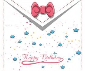 Happy birthday postercard vector material