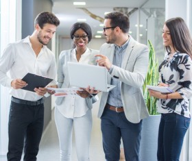 Happy teamwork Stock Photo