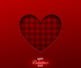 Happy valentine red background template vector 04