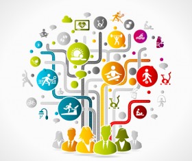 Healthy Life business template vector