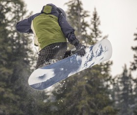 High difficulty skiing Stock Photo 02