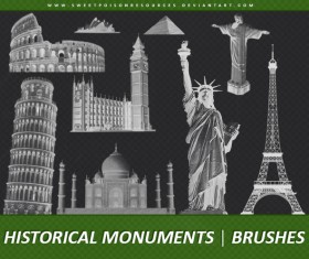 Historical Monuments Photoshop Brushes