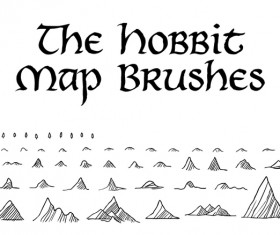 Hobbit Map Photoshop Brushes