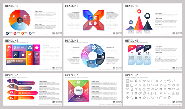 Huge collection of business infographic vectors 04