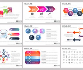 Huge collection of business infographic vectors 17