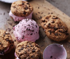 Ice cream biscuit dessert Stock Photo 01