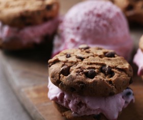 Ice cream biscuit dessert Stock Photo 02