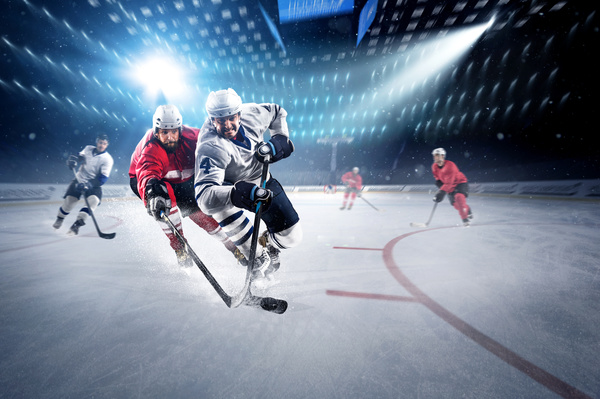 Intense Ice hockey match Stock Photo 04