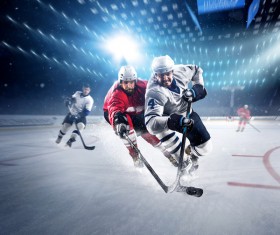 Intense Ice hockey match Stock Photo 05