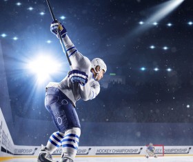 Intense Ice hockey match Stock Photo 06