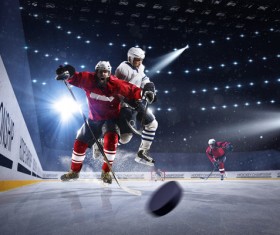 Intense Ice hockey match Stock Photo 08