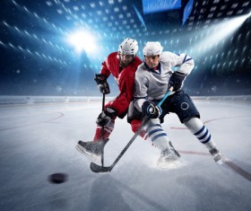 Intense Ice hockey match Stock Photo 09
