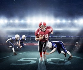 Intense rugby match Stock Photo 01