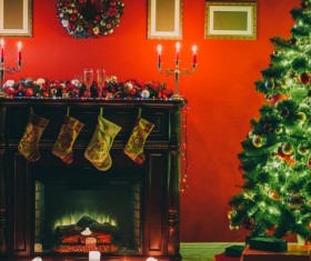 Interior Christmas decoration Stock Photo 03