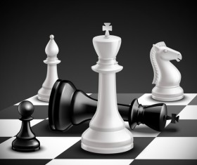 International chess background design vector 03