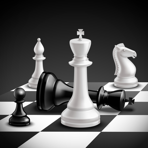 International chess background design vector 03