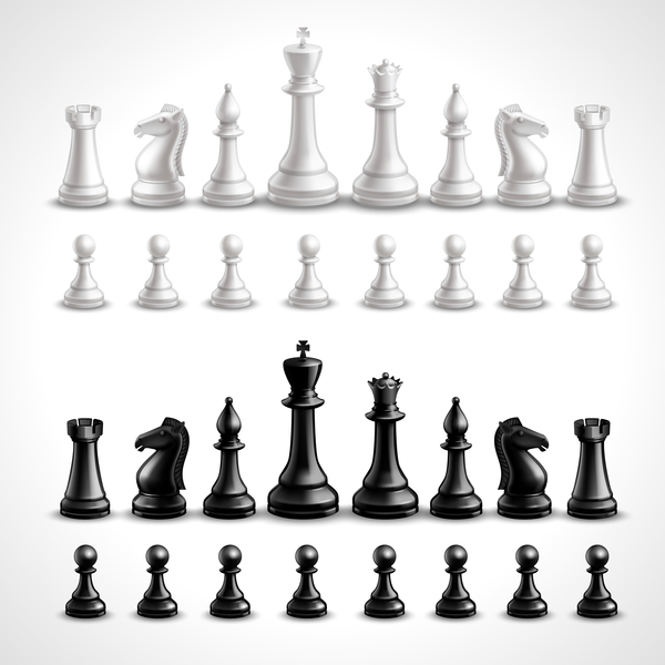 International chess background design vector 04