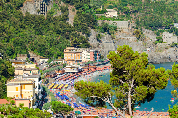 Italian seaside tourism Cinque Terre Stock Photo 03