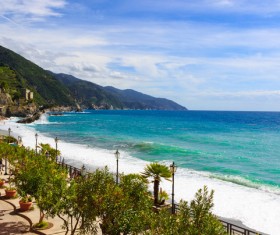 Italian seaside tourism Cinque Terre Stock Photo 06