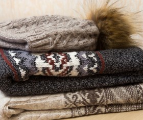 Knitted Warm Clothes Stock Photo 01