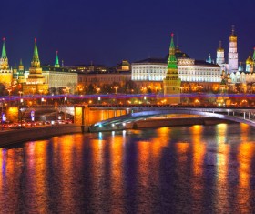 Kremlin at night Stock Photo 04