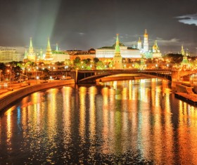 Kremlin at night Stock Photo 05