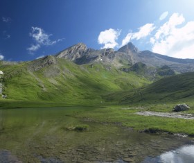 Lake in the valley Stock Photo 02
