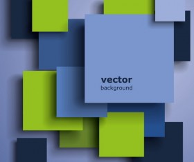 Layered colored square background vector material