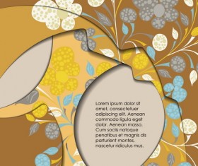 Layers floral background vector material 04