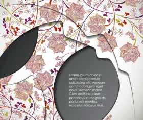 Layers floral background vector material 05