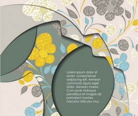 Layers floral background vector material 06