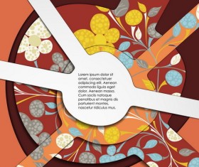 Layers floral background vector material 07