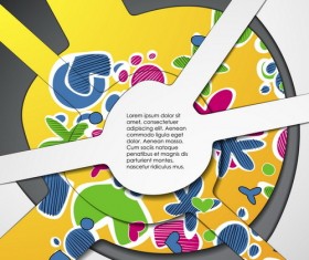 Layers floral background vector material 09