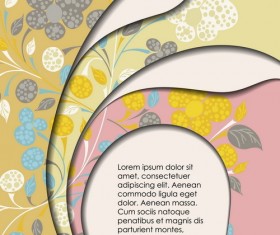 Layers floral background vector material 10