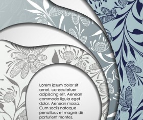 Layers floral background vector material 15