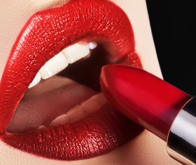 Lips and lipstick Stock Photo 04
