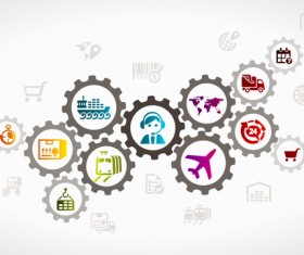 Logistics business template vector