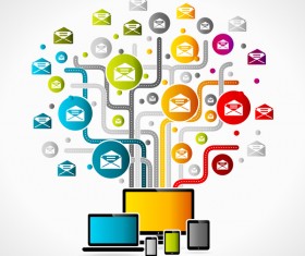 Mail Concept business template vector