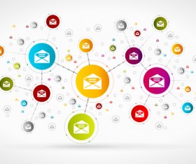 Mail Network business template vector