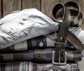 Male fashion style leather shoes and accessories Stock Photo 07