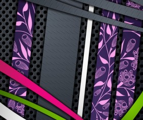 Metallic layers background design vector 06