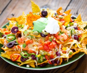 Mexican vegetable corn flakes Stock Photo