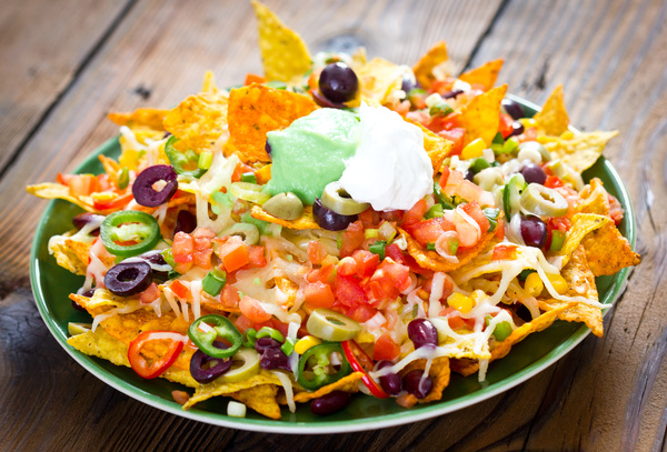 Mexican vegetable corn flakes Stock Photo